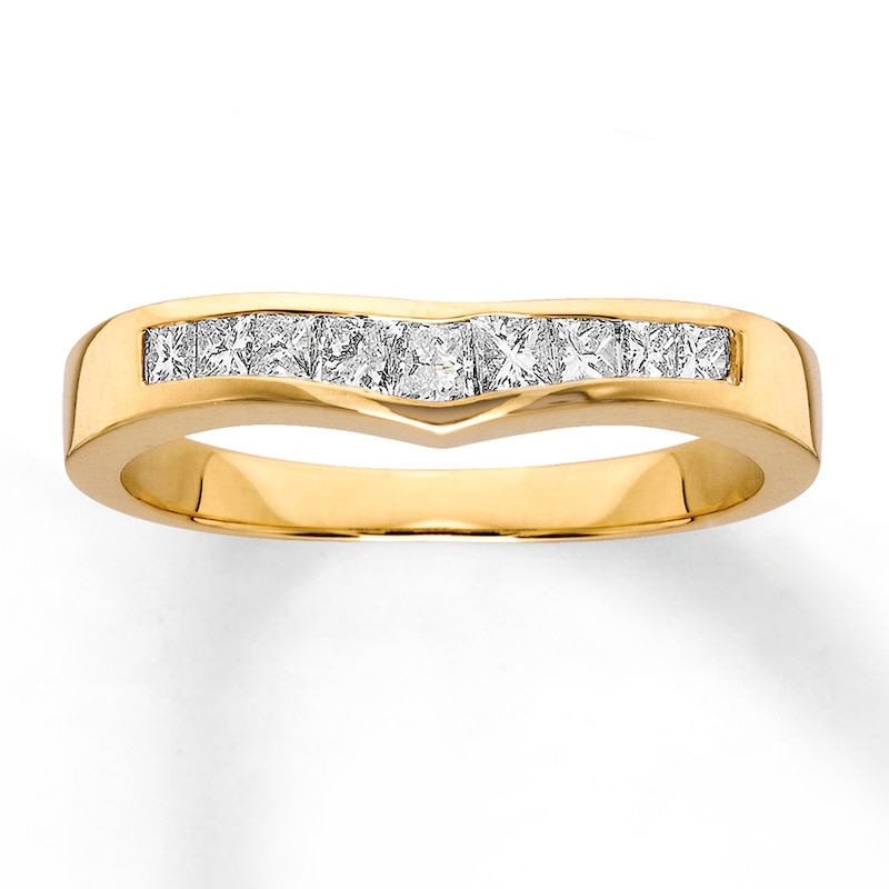 Main Image 1 of Previously Owned Diamond Enhancer 3/8 ct tw Princess-cut 14K Yellow Gold - Size 5.5