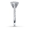 Thumbnail Image 3 of Previously Owned Diamond Engagement Ring 1 ct tw Oval & Round-cut 14K White Gold - Size 4.75