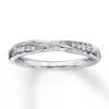 Thumbnail Image 0 of Previously Owned Wedding Band 1/20 ct tw Round-cut Diamonds 10K White Gold - Size 8