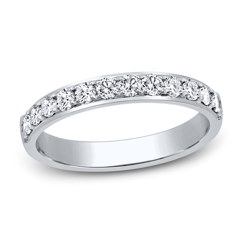 Previously Owned Diamond Anniversary Ring 1/2 ct tw Round 14K White Gold - Size 4.25