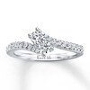 Thumbnail Image 1 of Previously Owned Ever Us Two-Stone Anniversary Ring 1/2 ct tw Round-cut Diamonds 14K White Gold Size 4.75
