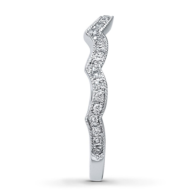 Main Image 3 of Previously Owned Neil Lane Wedding Band 1/5 ct tw Round-cut Diamonds 14K White Gold - Size 6.25