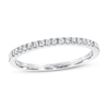 Thumbnail Image 1 of Previously Owned Diamond Wedding Band 1/10 ct tw Round-cut 10K White Gold - Size 11.5