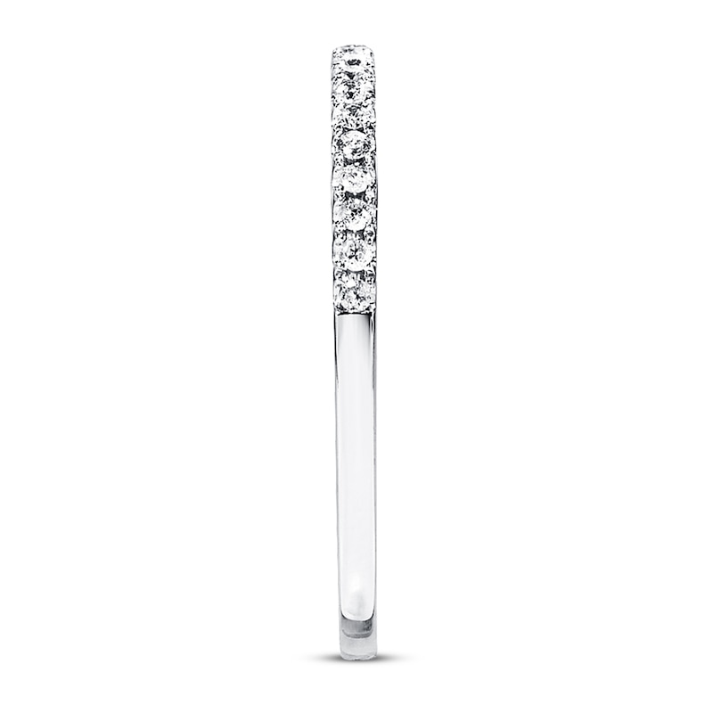 Main Image 2 of Previously Owned Diamond Wedding Band 1/10 ct tw Round-cut 10K White Gold - Size 11.5