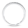 Thumbnail Image 3 of Previously Owned Diamond Wedding Band 1/10 ct tw Round-cut 10K White Gold - Size 11.5