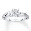 Thumbnail Image 1 of Previously Owned Diamond Engagement Ring 1/6 ct tw Round-cut 10K White Gold - Size 8.5