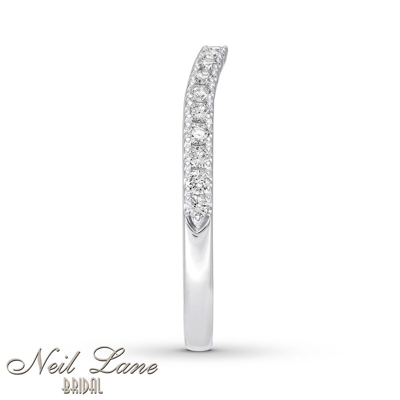 Main Image 3 of Previously Owned Neil Lane Wedding Band 1/3 ct tw Round-cut Diamonds 14K White Gold - Size 5