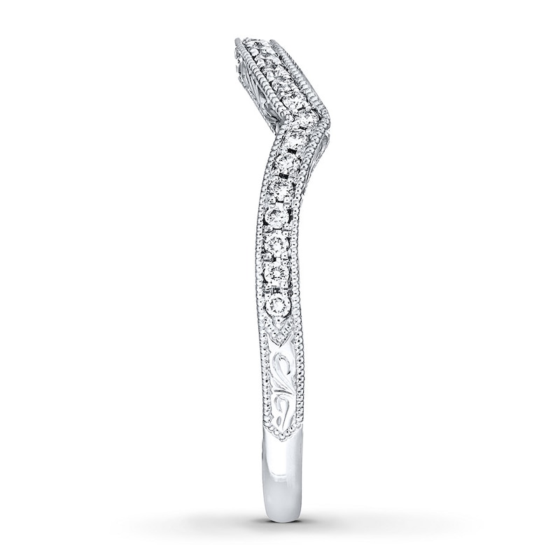 Main Image 3 of Previously Owned Neil Lane Wedding Band 1/8 ct tw Round-cut Diamonds 14K White Gold - Size 9