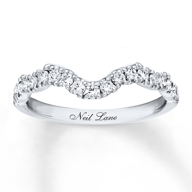 Main Image 1 of Previously Owned Neil Lane Diamond Wedding Band 1/3 ct tw Round-cut 14K White Gold Size 10.25