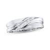 Thumbnail Image 1 of Previously Owned Men's Diamond Wedding Band 1/15 ct tw Round-cut 10K White Gold - Size 7.75
