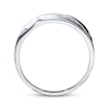 Thumbnail Image 2 of Previously Owned Men's Diamond Wedding Band 1/15 ct tw Round-cut 10K White Gold - Size 7.75