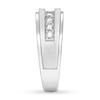 Thumbnail Image 3 of Previously Owned Men's Diamond Wedding Band 1/2 ct tw Round-cut 10K White Gold - Size 9.75