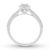 Thumbnail Image 2 of Previously Owned Diamond Engagement Ring 1/2 ct tw Princess & Round 14K White Gold Size 9.25