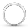 Thumbnail Image 2 of Previously Owned Diamond Ring 3/4 ct tw Round & Baguette-cut 10K White Gold - Size 8.75