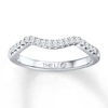 Thumbnail Image 1 of Previously Owned THE LEO Wedding Band 1/6 ct tw Round-cut Diamonds 14K White Gold Size 5