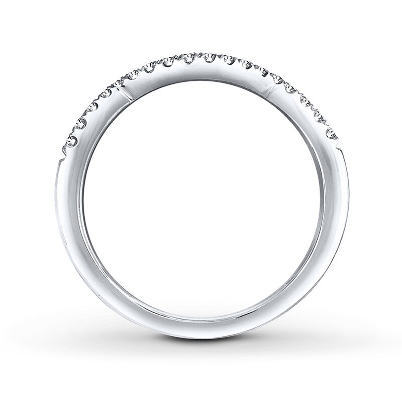 Main Image 2 of Previously Owned THE LEO Wedding Band 1/6 ct tw Round-cut Diamonds 14K White Gold Size 5