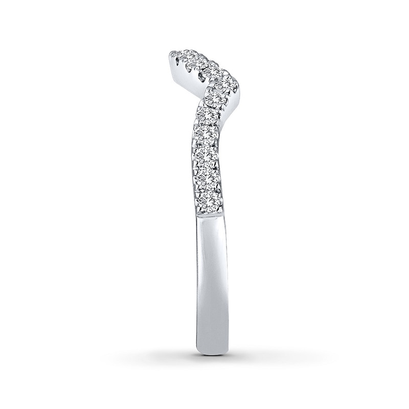 Previously Owned THE LEO Diamond Wedding Band 1/4 ct tw Round-cut 14K White Gold - Size 5