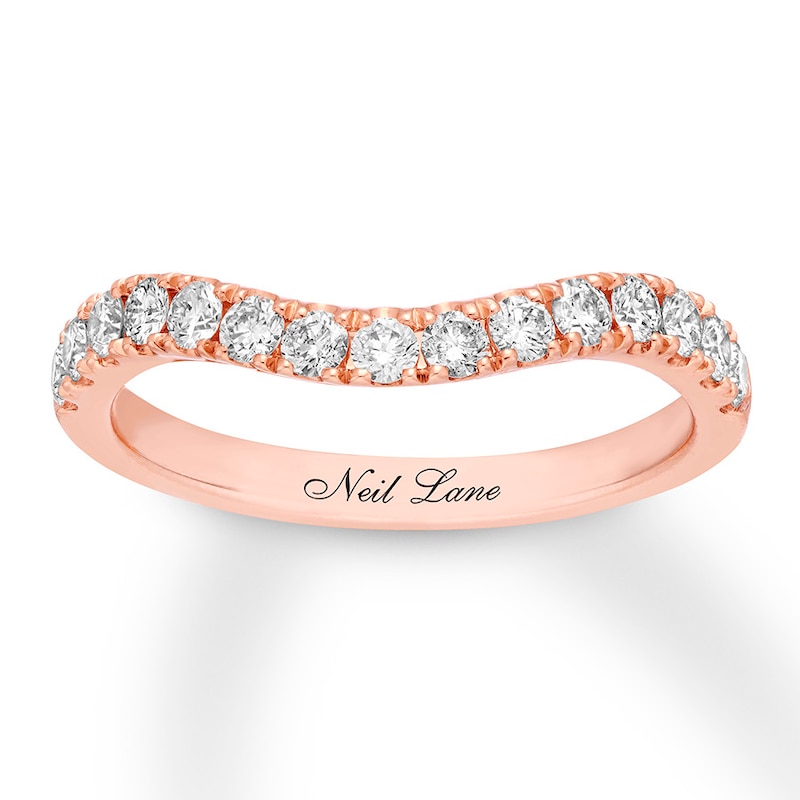 Main Image 1 of Previously Owned Neil Lane Diamond Wedding Band 1/2 ct tw Round-cut 14K Rose Gold