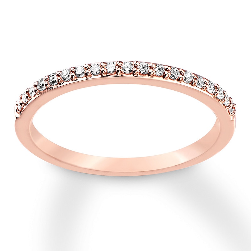 Main Image 4 of Previously Owned Diamond Wedding Band 1/6 ct tw Round-cut 14K Rose Gold