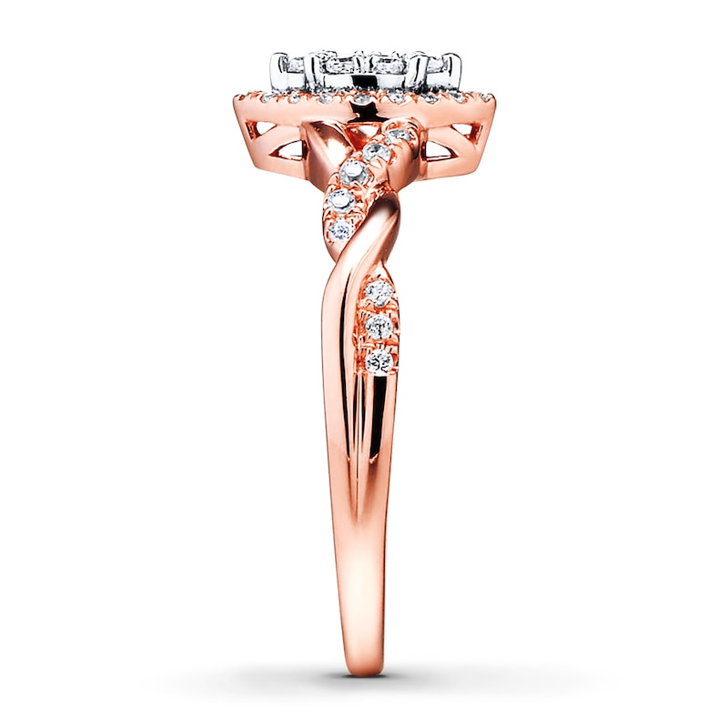 Main Image 3 of Previously Owned Diamond Ring 1/4 ct tw Round-cut 10K Two-Tone Gold