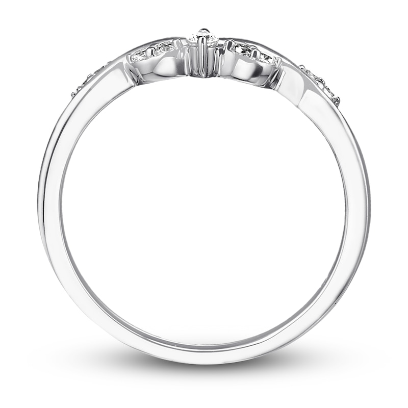 Main Image 2 of Previously Owned Diamond Enhancer Ring 1/8 ct tw Round-cut 14K White Gold