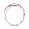 Thumbnail Image 3 of Previously Owned Men's Black Diamond Wedding Band 1/2 ct tw Round-cut 10K Two-Tone Gold