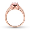 Thumbnail Image 1 of Previously Owned Morganite Engagement Ring 3/8 ct tw Round-cut Diamonds 14K Rose Gold