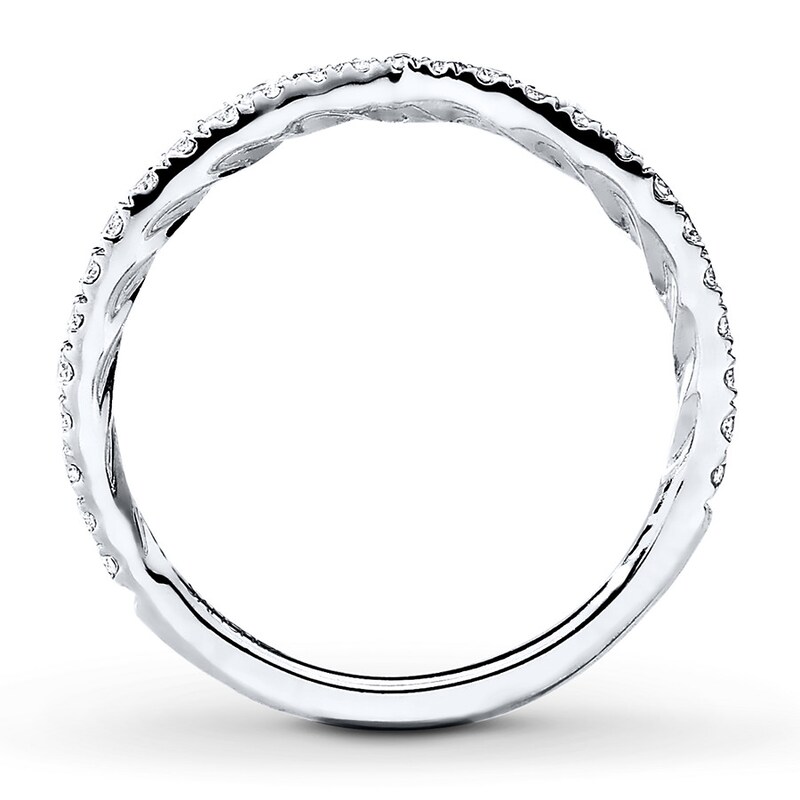 Main Image 2 of Previously Owned Angel Sanchez Band 3/8 ct tw Round-cut Diamonds 14K White Gold