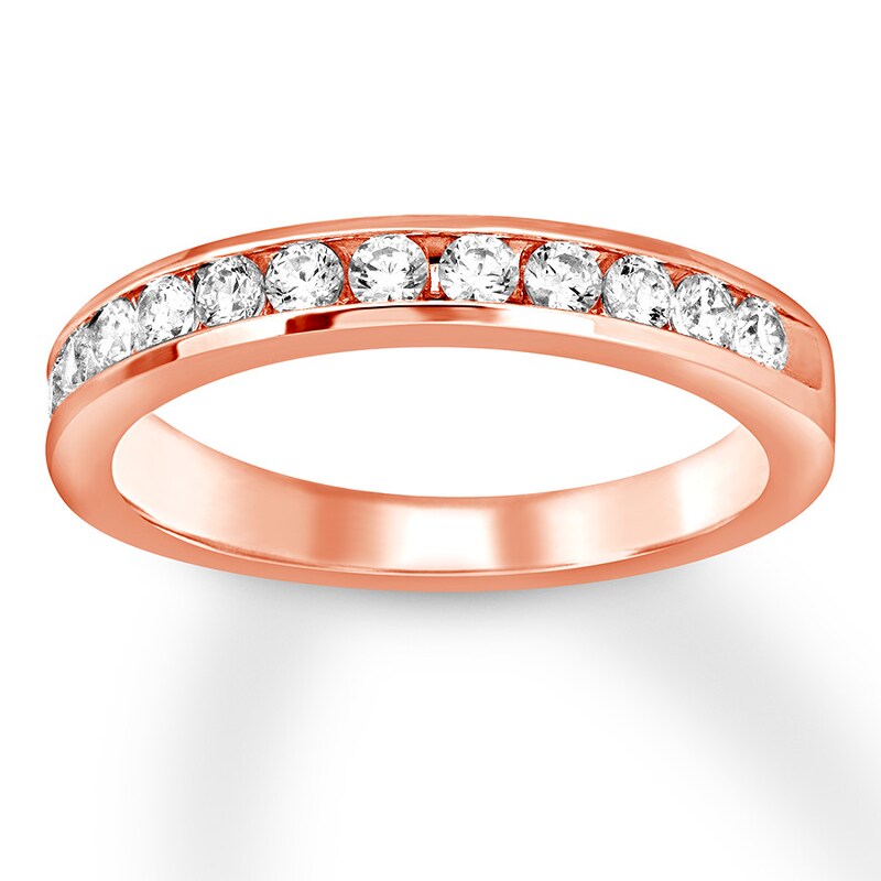 Main Image 1 of Previously Owned Diamond Anniversary Band 1/2 ct tw Round-cut 10K Rose Gold