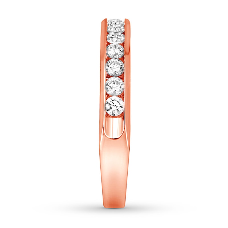 Main Image 3 of Previously Owned Diamond Anniversary Band 1/2 ct tw Round-cut 10K Rose Gold