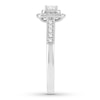 Thumbnail Image 3 of Previously Owned Diamond Engagement Ring 1/2 ct tw Princess & Round-cut 14K White Gold