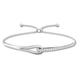 Previously Owned Love + Be Loved Diamond Bolo Bracelet 1/2 ct tw 10K White Gold 9.5"