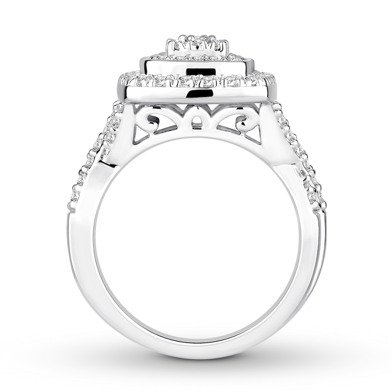 Main Image 2 of Previously Owned Diamond Engagement Ring 1 ct tw Round-cut 10K White Gold