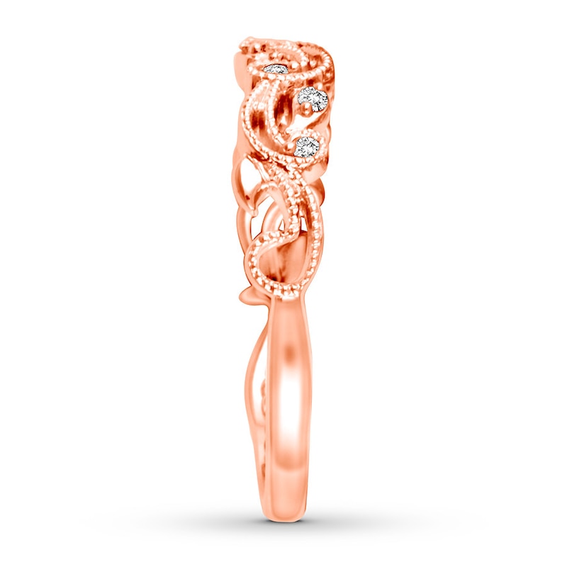 Main Image 2 of Previously Owned Diamond Wedding Band 1/15 ct tw Round-cut 14K Rose Gold