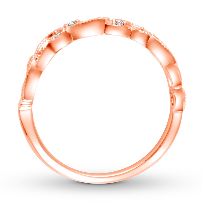 Main Image 3 of Previously Owned Diamond Wedding Band 1/15 ct tw Round-cut 14K Rose Gold
