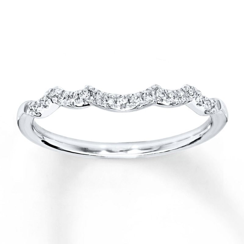 Main Image 1 of Previously Owned Diamond Wedding Band 1/8 ct tw Round-cut 14K White Gold
