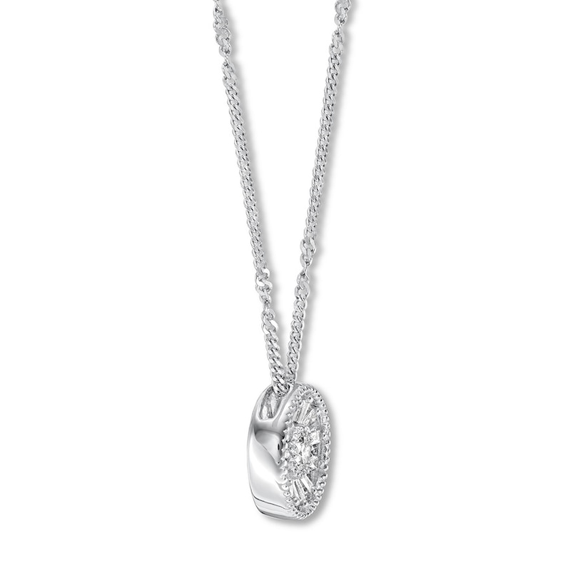 Main Image 2 of Previously Owned Emmy London Diamond Necklace 1/6 ct tw Sterling Silver 20"