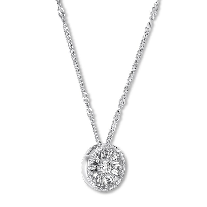 Main Image 3 of Previously Owned Emmy London Diamond Necklace 1/6 ct tw Sterling Silver 20"