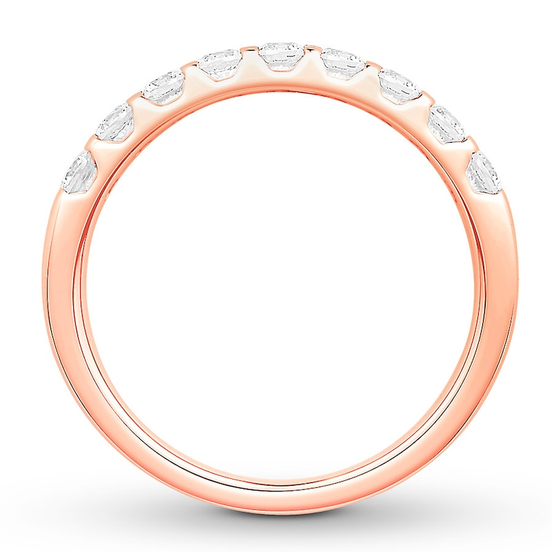 Main Image 2 of Previously Owned Diamond Band 1/2 ct tw Round-cut 14K Rose Gold