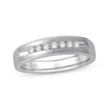 Thumbnail Image 1 of Previously Owned Men's Diamond Wedding Band 1/4 ct tw Round-cut 10K White Gold