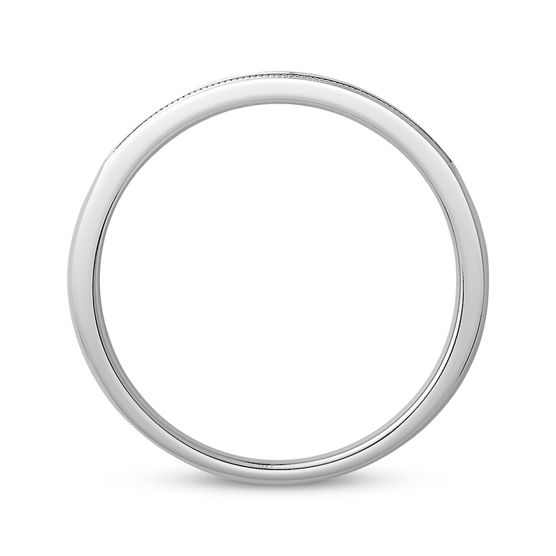 Main Image 2 of Previously Owned Men's Diamond Wedding Band 1/4 ct tw Round-cut 10K White Gold