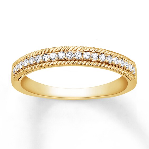 Previously Owned Diamond Wedding Band 1/5 ct tw Round-cut 10K Yellow Gold