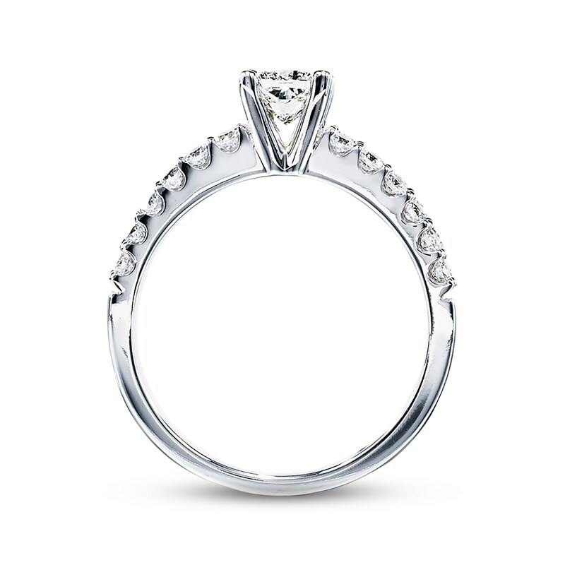 Main Image 2 of Previously Owned THE LEO Diamond Engagement Ring 1 ct tw Princess & Round-cut 14K White Gold
