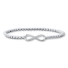 Thumbnail Image 1 of Previously Owned Infinity Bracelet Diamond Accents Sterling Silver