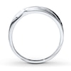 Thumbnail Image 1 of Previously Owned Men's Diamond Wedding Band 1/15 ct tw Round-cut 10K White Gold