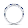 Thumbnail Image 3 of Previously Owned Sapphire Band 1/4 ct tw Diamonds 14K White Gold