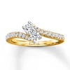 Thumbnail Image 0 of Previously Owned Ever Us Two-Stone Diamond Anniversary Ring 1/2 ct tw Round-cut 14K Yellow Gold