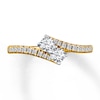 Thumbnail Image 2 of Previously Owned Ever Us Two-Stone Diamond Anniversary Ring 1/2 ct tw Round-cut 14K Yellow Gold