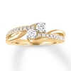 Thumbnail Image 1 of Previously Owned Ever Us Two-Stone Diamond Anniversary Ring 1/2 ct tw Round-cut 14K Yellow Gold