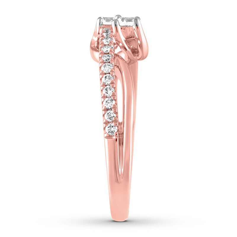 Main Image 3 of Previously Owned Ever Us Two-Stone Diamond Anniversary Ring 1/2 ct tw Round-cut 14K Rose Gold